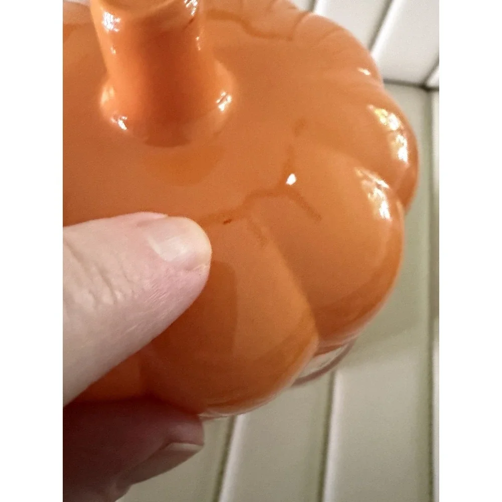 Pumpkin Gumball Machine, Glass Candy Jar, Fall Halloween Thanksgiving Food Safe